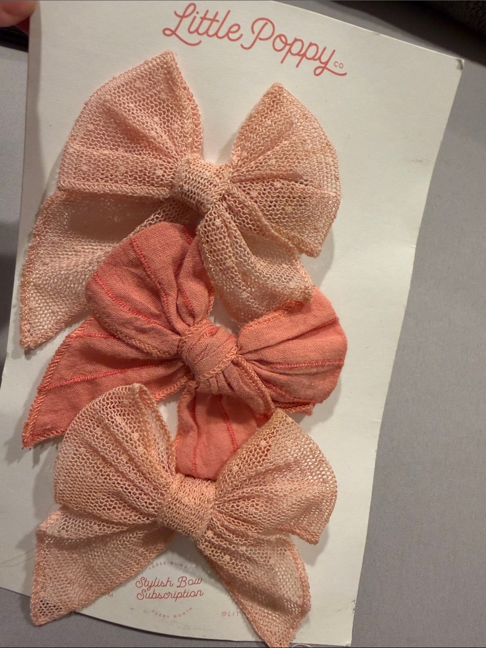 Little poppy co toddler Bow Hair Clip Set for baby/toddler